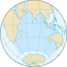 Map of the Indian Ocean