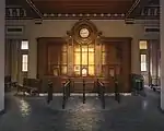 View of the stations booking hall, 13 September 2020.