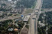 Aerial view of the Detroit Zoo and I-696 looking eastward