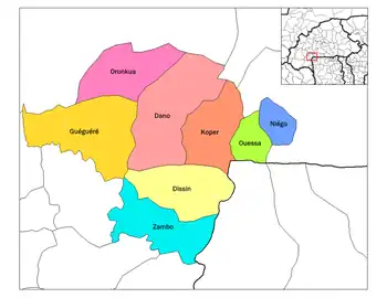 Guéguéré Department location in the province