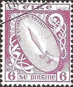 Image 13Claíomh Solais on an Ireland stamp printed in 1922 (from List of mythological objects)