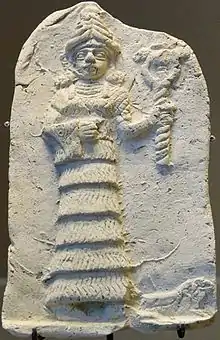 Babylonian terracotta relief of Ishtar from Eshnunna (early second millennium BC)