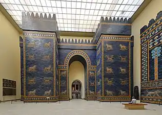 Reconstructed Ishtar Gate of Babylon in the Pergamon Museum, Berlin (2014)