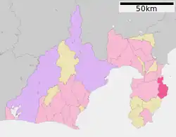 Location of Itō in Shizuoka Prefecture