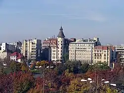 Izvor from across the Dâmbovița River