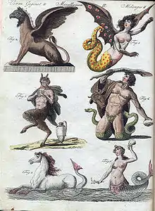 Image 70Several mythical creatures from Bilderbuch für Kinder (lit. 'picture book for children') between 1790 and 1822, by Friedrich Justin Bertuch (from Legendary creature)