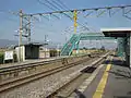 View of the platforms and tracks.