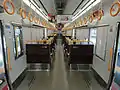 Interior of a refurbished train