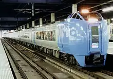 A KiHa 281 series DMU on a Super Hokuto service in 1994