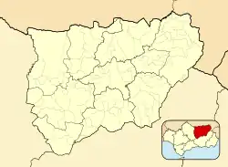 Bélmez de la Moraleda is located in Province of Jaén (Spain)