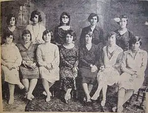 Image 17Board of directors of "Jam'iat e nesvan e vatan-khah", a women's rights association in Tehran (1923–1933) (from History of feminism)