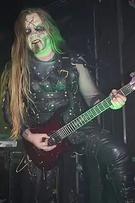 McIlroy with Cradle of Filth in 2009.