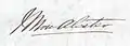 Signature of James Somerville McAlester Esq. of Kennox who inherited Laigh Chapelton from his father Charles on 25 April 1848.