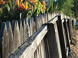 Western Australian jarrah picket fence