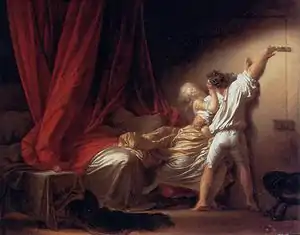 The Bolt by Jean-Honoré Fragonard, c. 1777