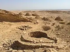 Beehive tombs dating to the Hafit period (approximately 5000 years ago), near Jebel Hafeet in Al Ain, the U.A.E.