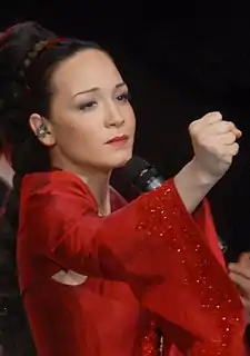 Jelena Tomašević performing at Beovizija 2008