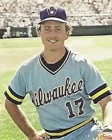 Jim Gantner in a Milwaukee Brewers uniform, in 1983