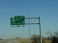 Signage along Interstate 35 in Emporia, Kansas, USA.