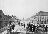 Batavia street-scape illustrated in c.1760.