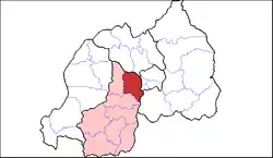 Shown within Southern Province and Rwanda