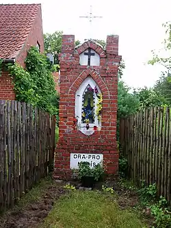 Warmian old wayside shrine in Kopanki