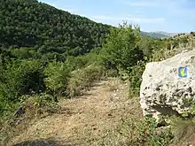 Section of the Janapar hiking trail passing by the village