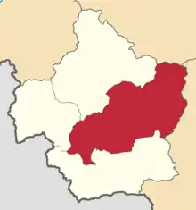 Location in the Kars Oblast