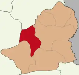 Map showing Selim District in Kars Province