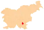 The location of the Municipality of Dolenjske Toplice