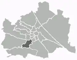 Location of the district within Vienna