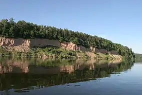 Gastilionys cliffs in Kauno Marios Regional Park, near Kaunas