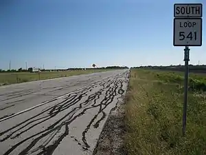 Loop 541 after the US 59 exit to the northeast of Kendleton