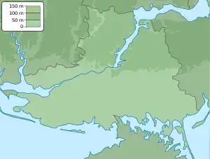 Location of lagoons off the coast of Ukraine