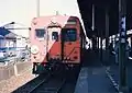 KiHa 35-196 at Takaoka Station in April 1987