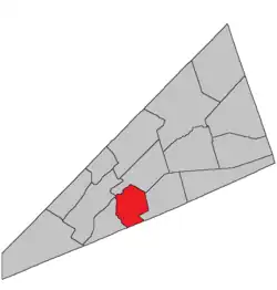 Location within Kings County, New Brunswick.