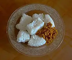 Kiribath is a traditional rice pudding from Sri Lanka