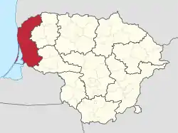 Location of Klaipėda County