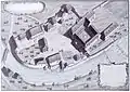 Monastery buildings in 1838