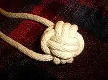 A monkey's fist knot