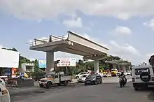 A viaduct being built using U-girders