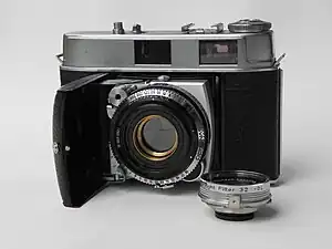 Retina IIC (Type 029) with convertible front lens unit removed, 1957–58