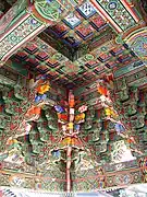 Ceiling of the entrance gate at Woljeongsa