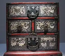 Lacquer drawer with mother-of-pearl inlay, at the National Museum of Korea in Seoul