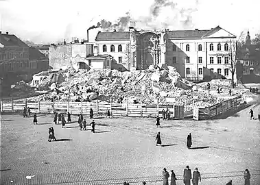 Ruins of the church in 1940