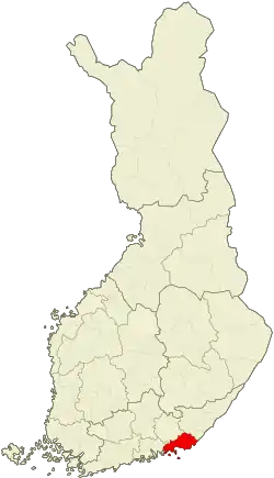 Location of Kotka-Hamina sub-region