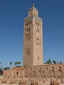 The Kutubiyya Mosque in Marrakesh, built by the Almohads in the 12th century