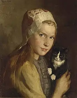 A Girl with her Cat