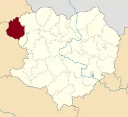 Raion location in Kharkiv Oblast