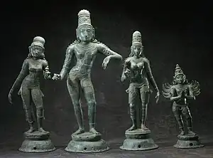 Image 3Krishna with his consorts Rukmini and Satyabhama and his mount Garuda, Tamil Nadu, India, late 12th-13th century (from Tamils)